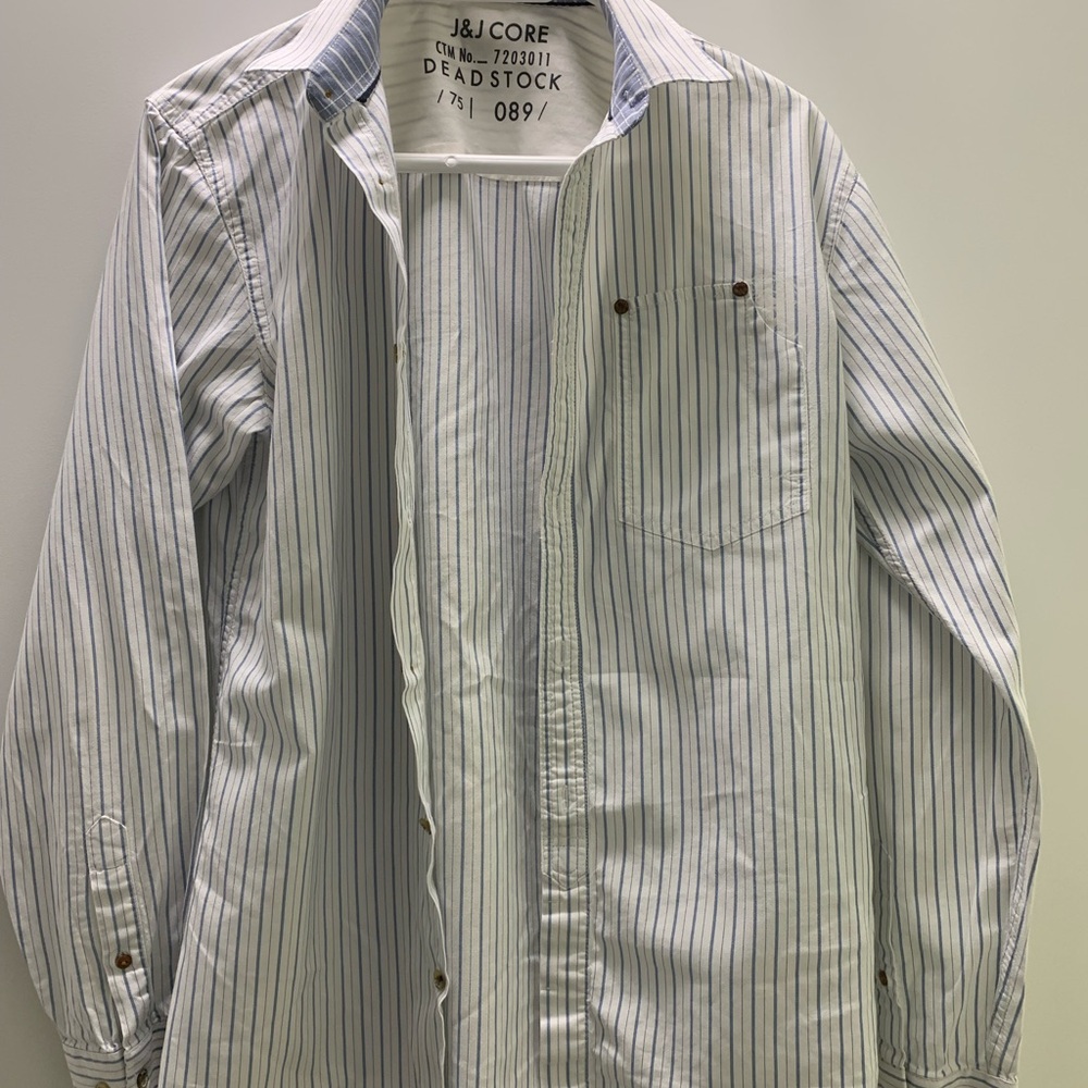 Men's Striped White Shirt Jack&Jones size M